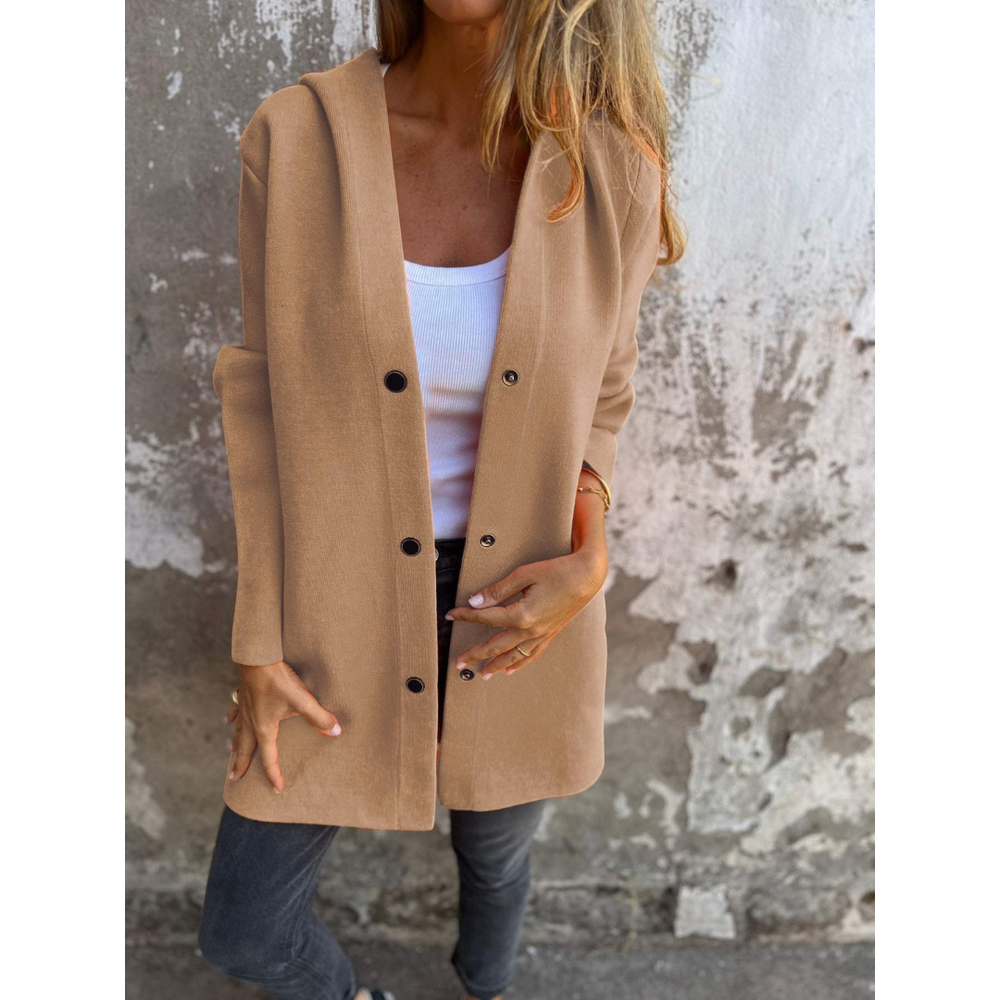 Heidi-Mode | Damen Knopf Daunen Mantel Warme