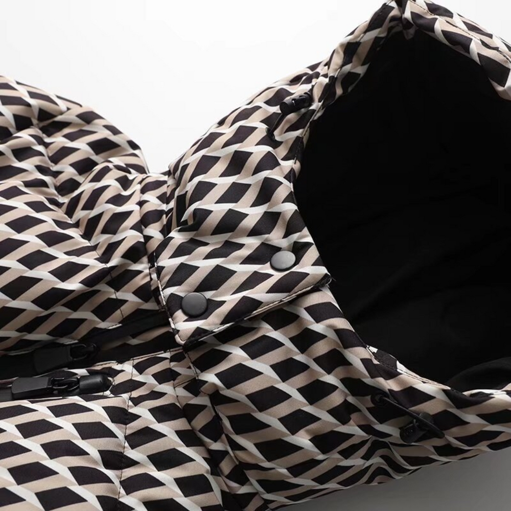 Heidi-Mode | Damen Daunenpufferjacke mit Gürtel