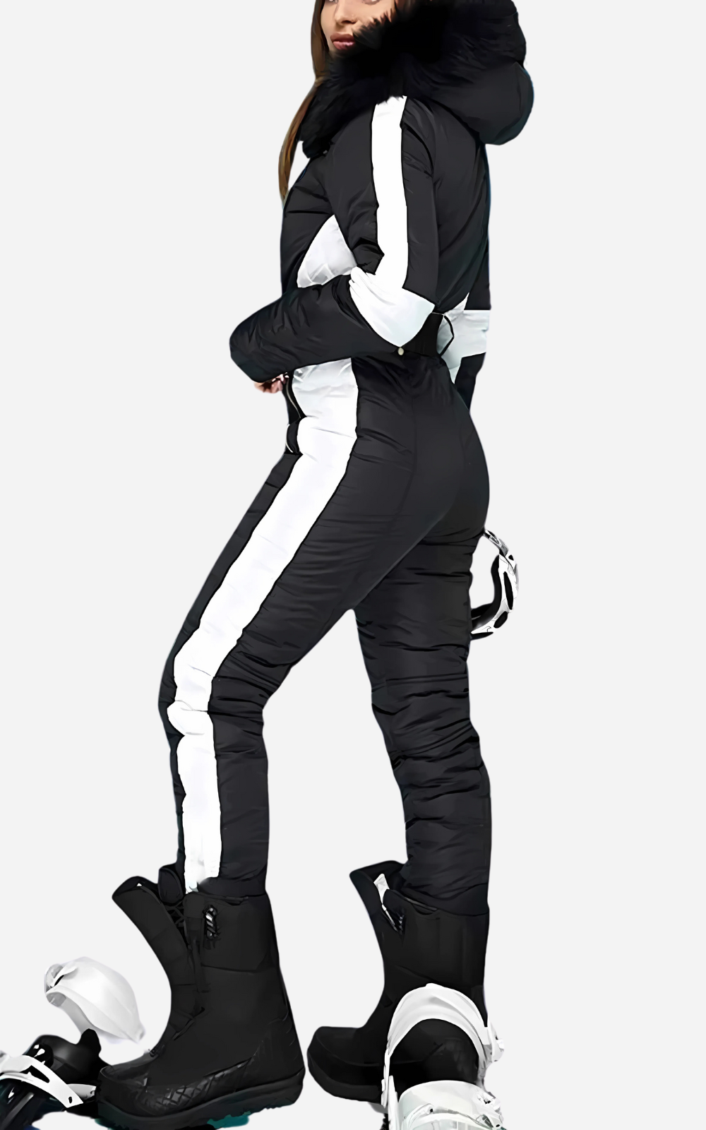 Heidi-Mode | Ski Overall 1 Stück mit Gürtel Damen Eleganz und Wärme