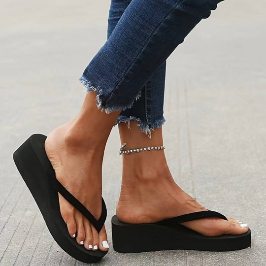 Heidi-Mode | Flip Flop | Bequeme Keilabsatz-Flip-Flops für den Sommer