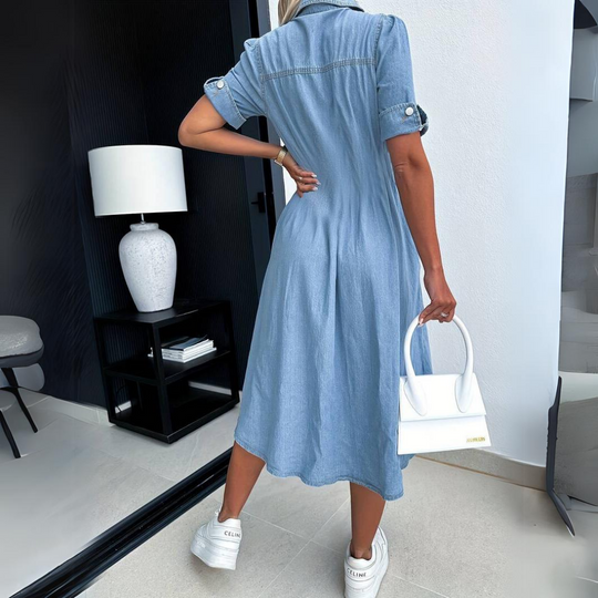 Denim Jurk voor Stijlvolle Vrouwen