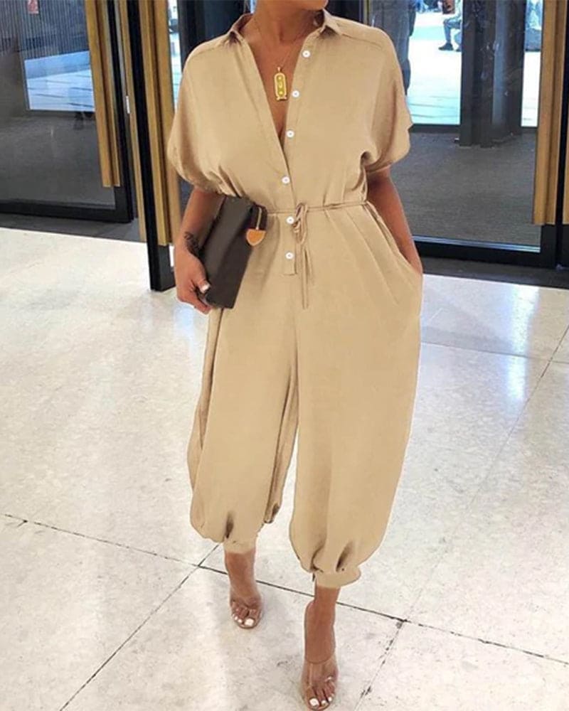 Heidi-Mode | Weinlese Mehrfarbiger Jumpsuit