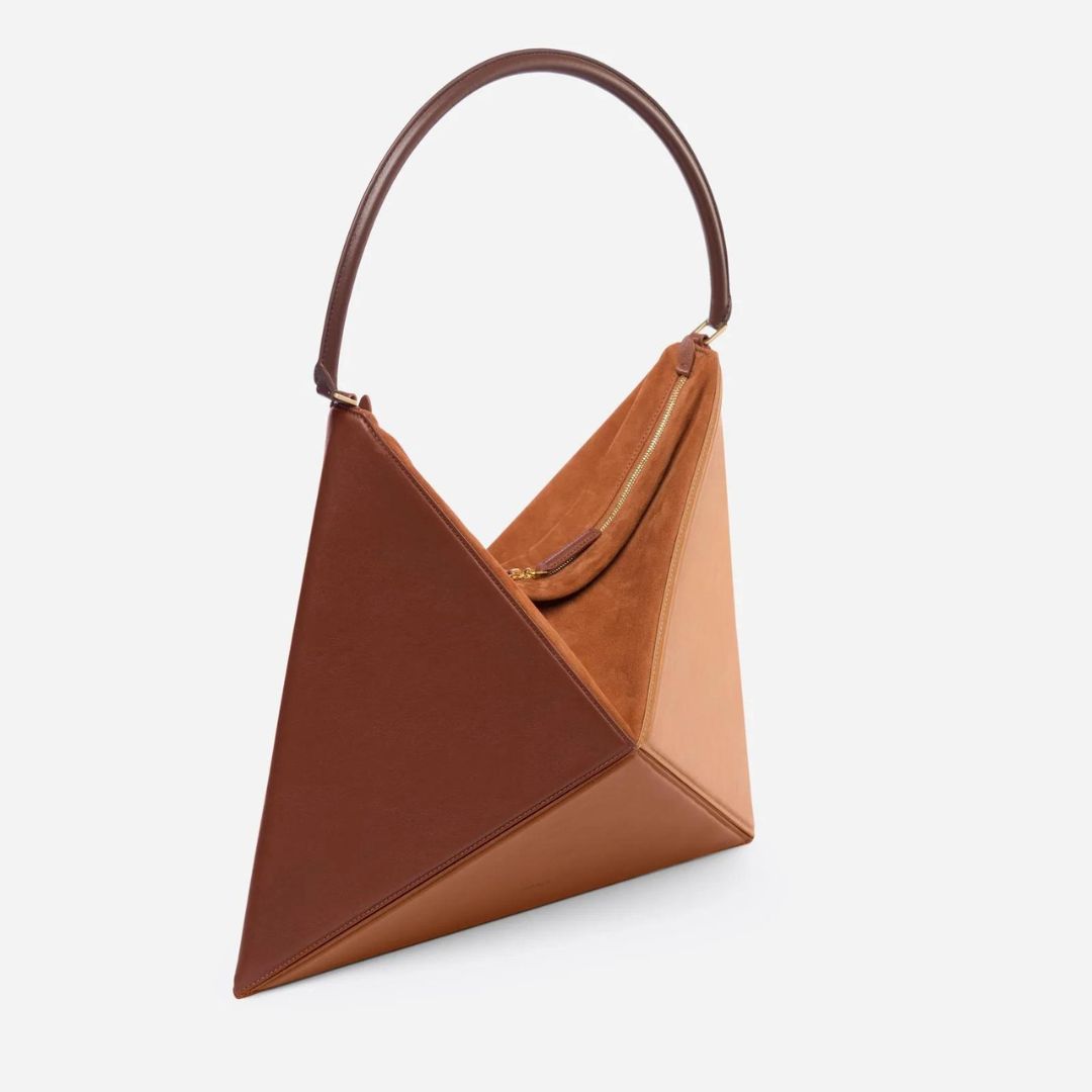 Heidi-Mode Hobo Mutige Geometrische Schultertasche mit rundem Griff