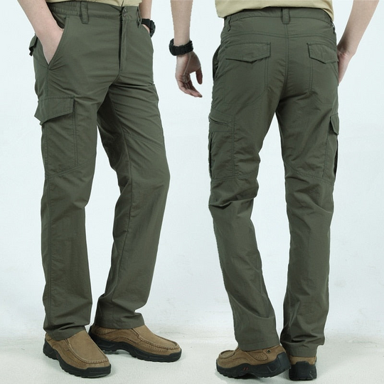 Heidi-Mode | Funktionale und Stilvolle Herren Cargo Hose mit Praktischen Klappen Taschen
