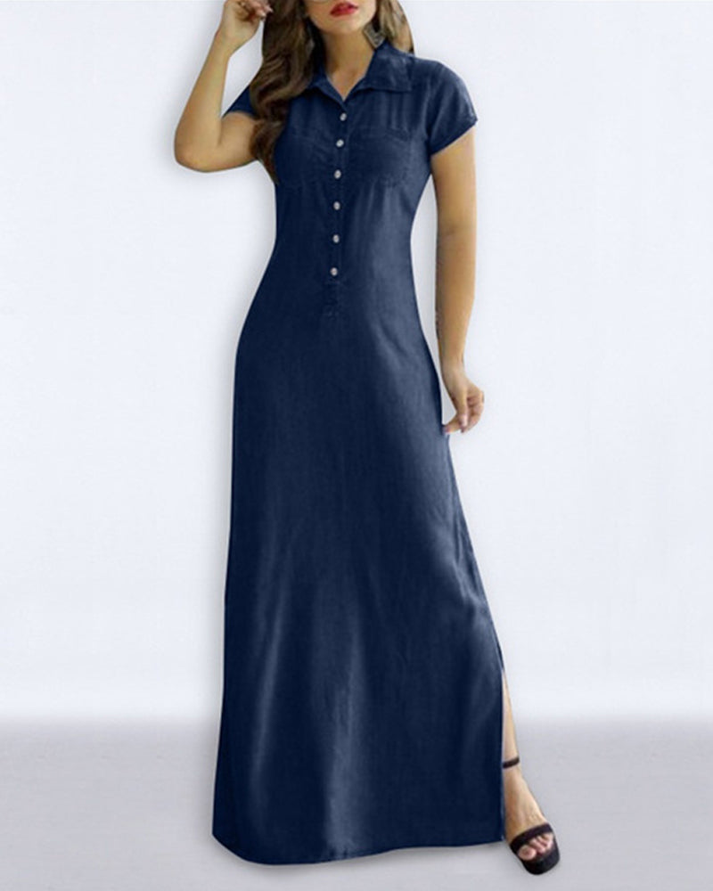 Heidi-Mode | Denim Kleid Kunstleder