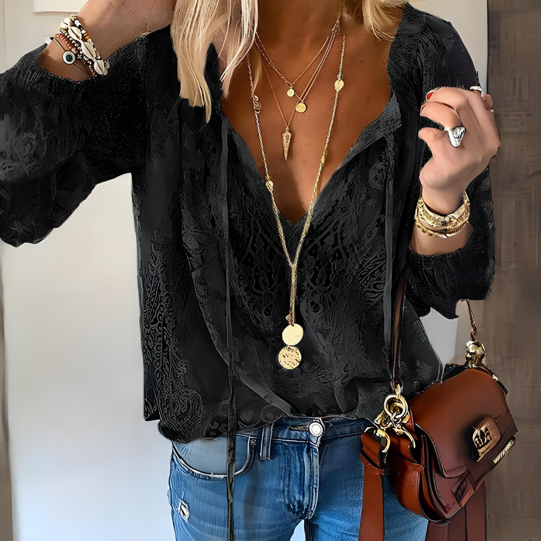 Gehäkelte Damen Boho Bluse