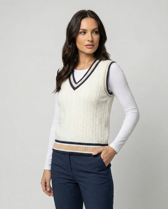 Heidi-Mode | Ärmelloser Pullover Von Old Money