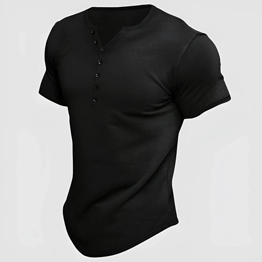 Kurzärmliges Henley-Shirt