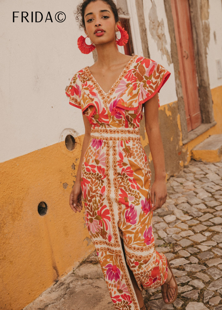 Frida - Sommerkleid Mediterraner-Stil