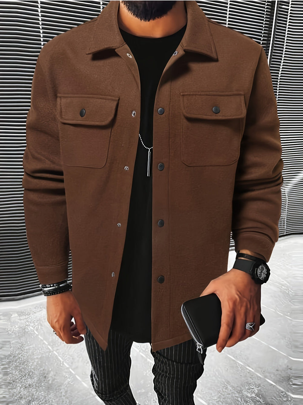 Heidi-Mode | Herrenjacke Mit Taschen Für Freizeitkleidung