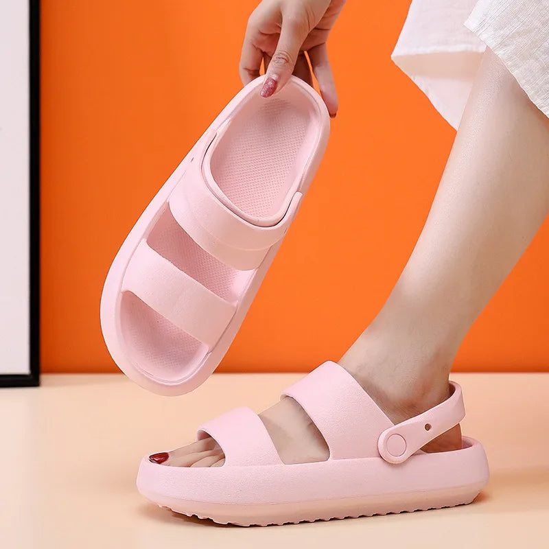Heidi-Mode | Orthopädische Sandalen Comfort Plus Pantoletten mit Doppelriemen Gepolsterte, Lässige Slip-On-Sandalen