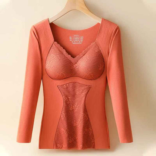 Heidi-Mode | Wärmende Spitzen Detailformende Top