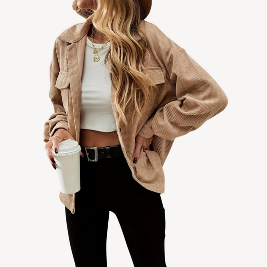 Heidi-Mode | Damen Cordjacke mit Knöpfen