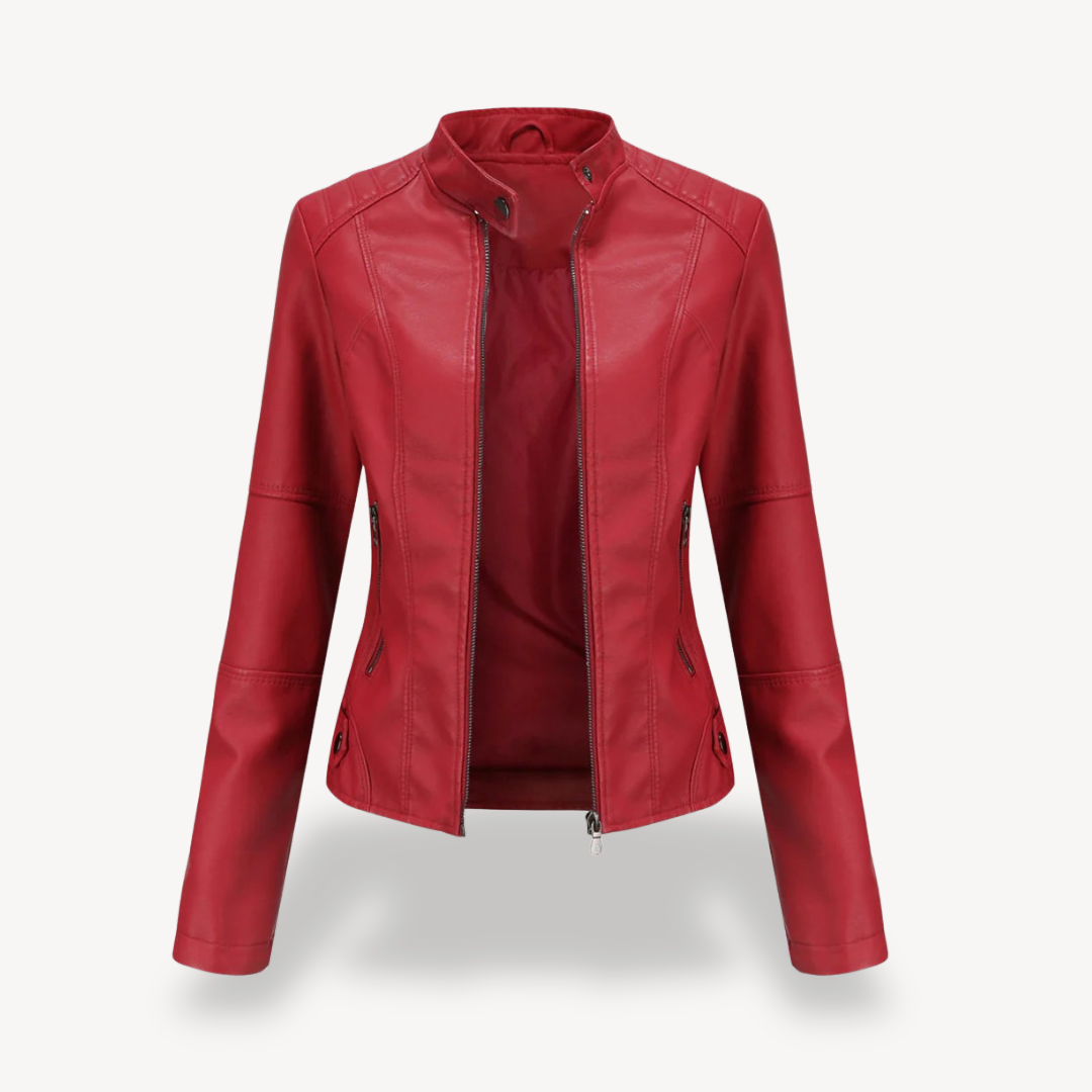 Heidi-Mode | Damen Kunstleder Bikerjacke