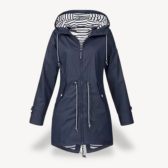 Heidi-Mode | Damen Wasserdichte Kapuzenregenjacke
