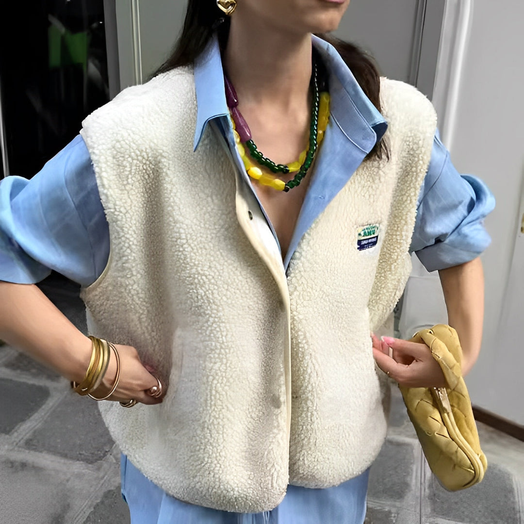 Heidi-Mode | Gewebter Offener Strick-Cardigan für Damen