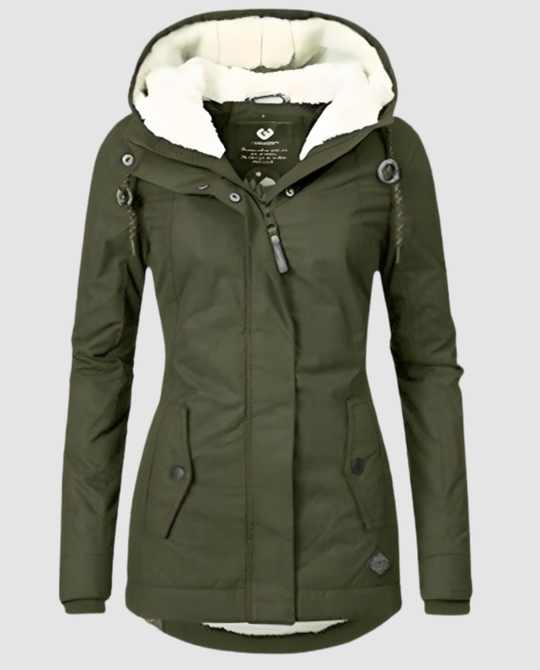 Lange Gefütterte Winterjacke Damen | Heidi-Mode