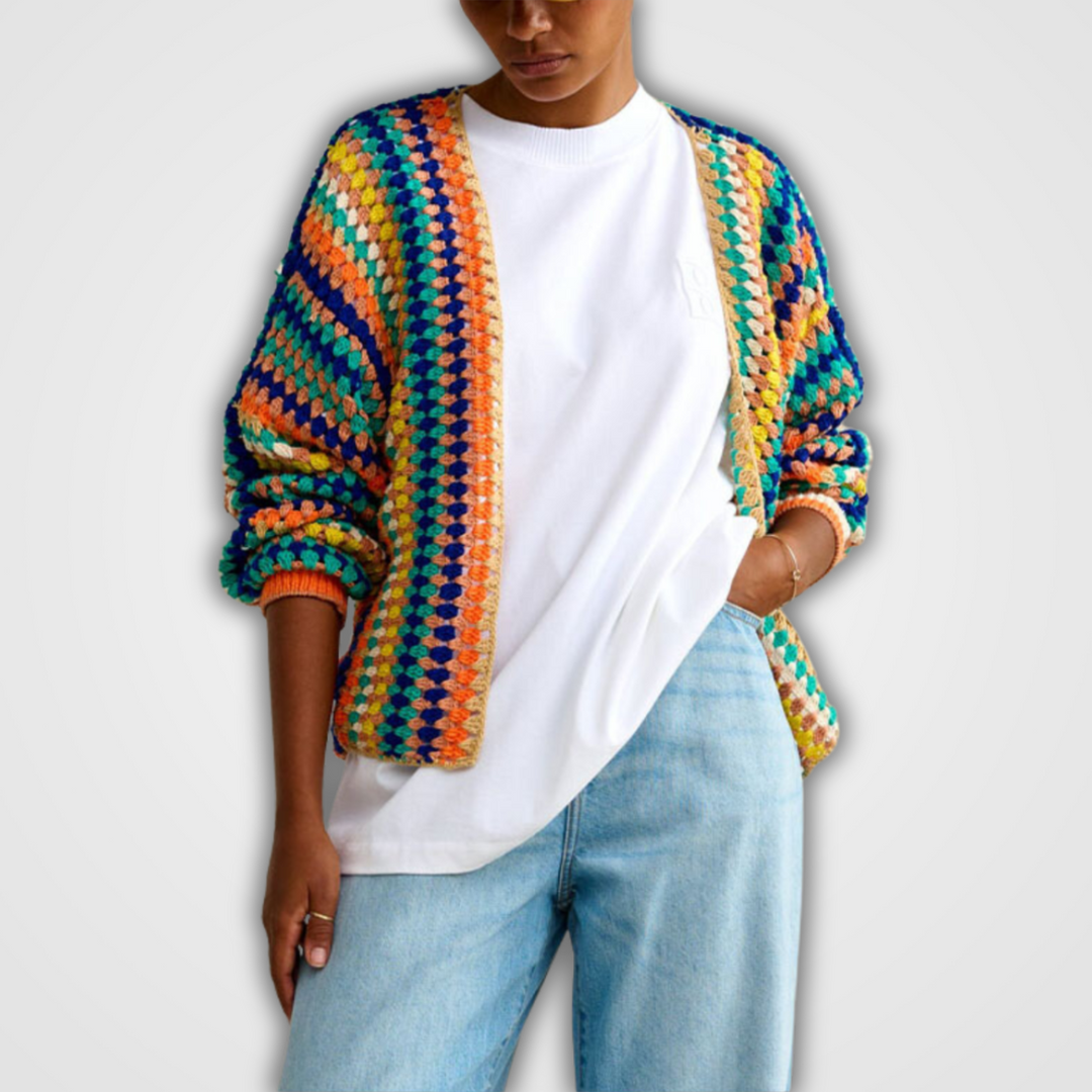 Heidi-Mode | Regenbogen Strickjacke