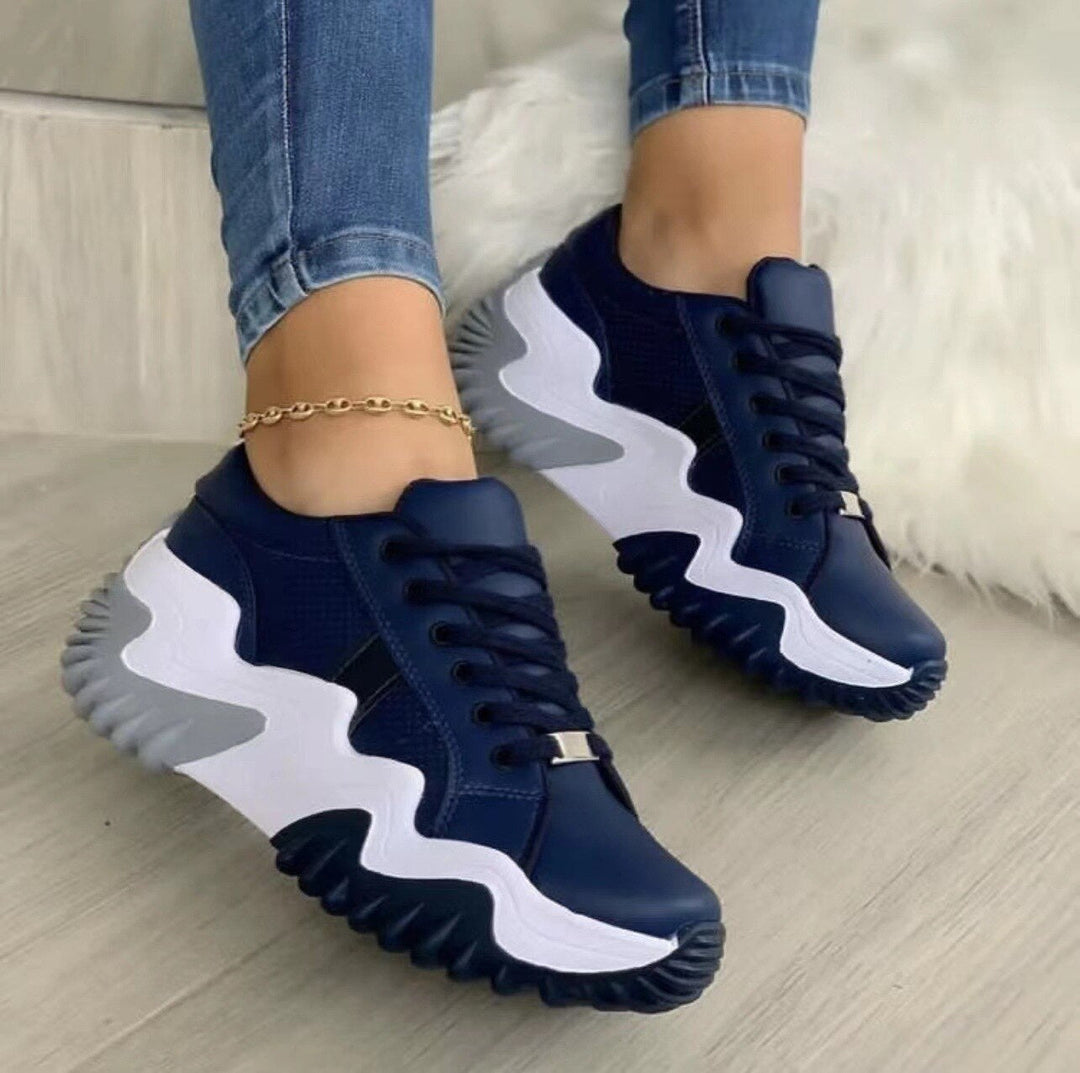 Heidi-Mode | Orthopädische Turnschuhe aus Leder mit Patchwork