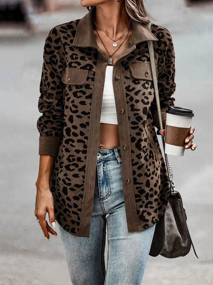 Heidi-Mode | Trendige Zwischen Jacke mit Leopardenmuster