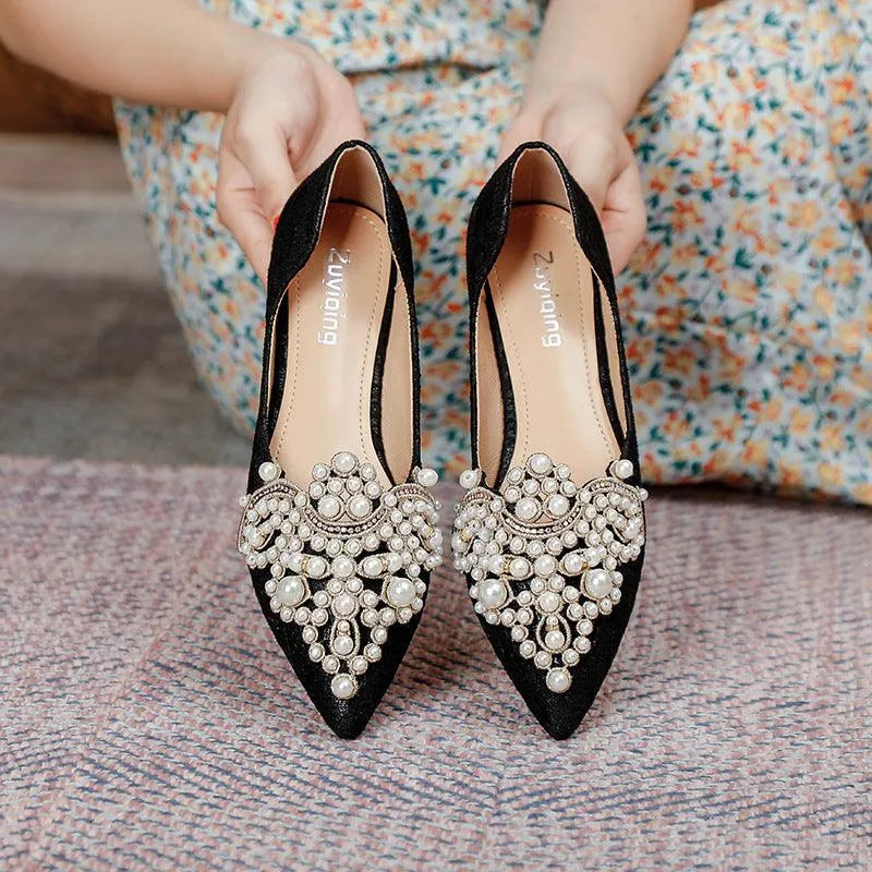 Heidi-Mode | Elegante Ballerina mit Perlen
