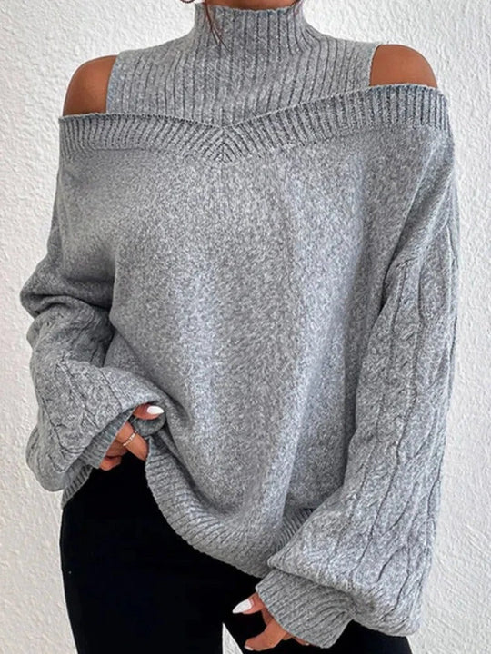 Trendiger Schulterpolsterpullover für Damen