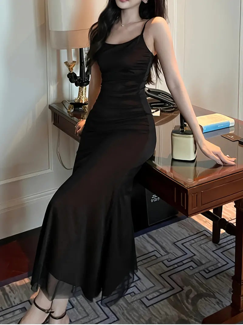 Heidi-Mode | Midi Kleid Glamour Stil Ohne Ärmel