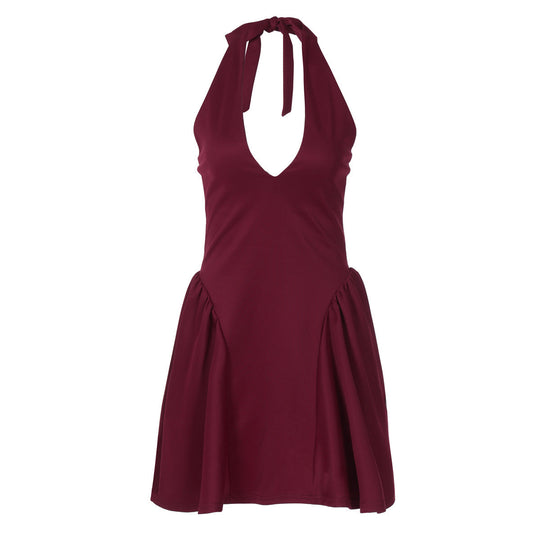 Heidi-Mode | Sexy Deep V-Ausschnitt Halskleid für Partykleidung
