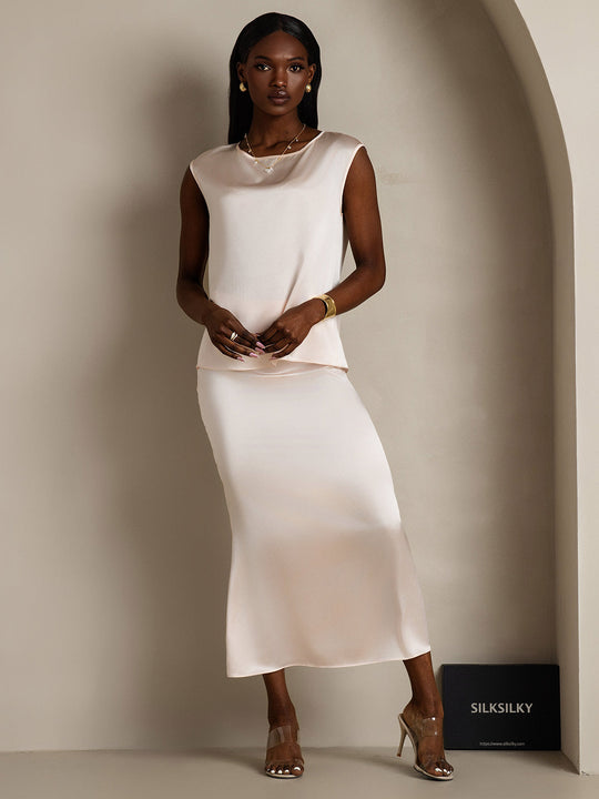 Heidi-Mode | Seiden Kapuze Ärmel Bluse