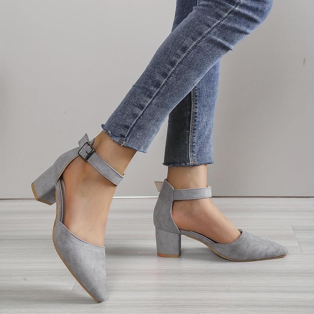 Heidi-Mode | Damen Sandalen mit Blockabsatz Schnürung, mit Knöchelriemen, Elegant