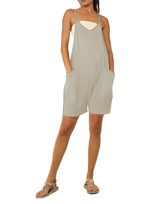 Lässiger Shorts-Jumpsuit mit Taschen