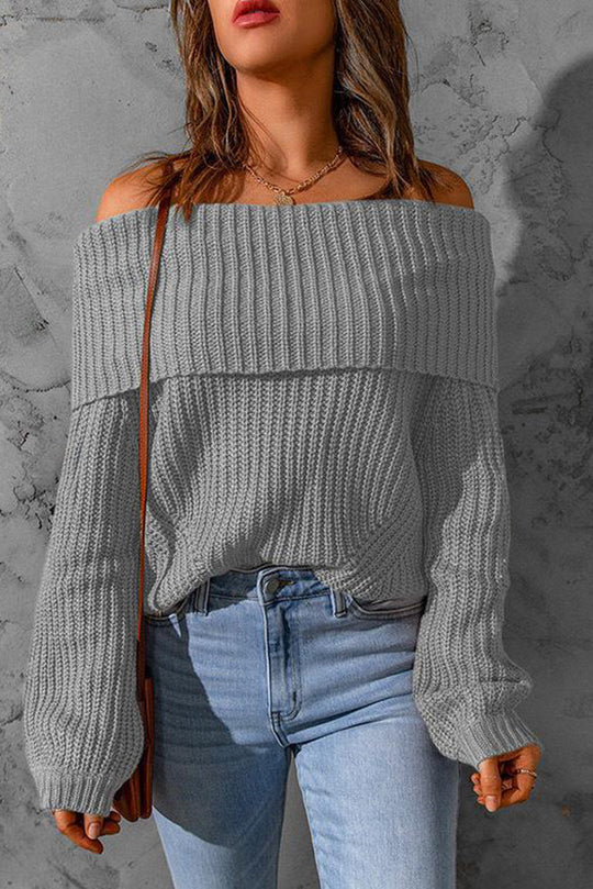 Heidi-Mode | Curl Up And Get Cozy Off Shoulder Strickpullover