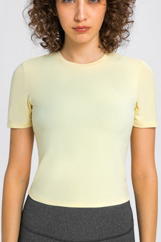 Heidi-Mode | Millennia Rundhals Kurzarm Yoga T-Shirt