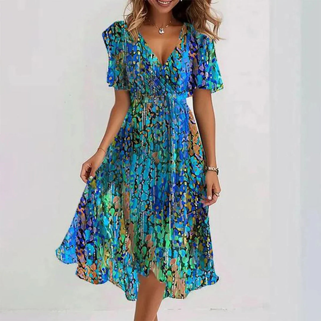 Heidi-Mode | Luftiges Chiffonkleid mit Print
