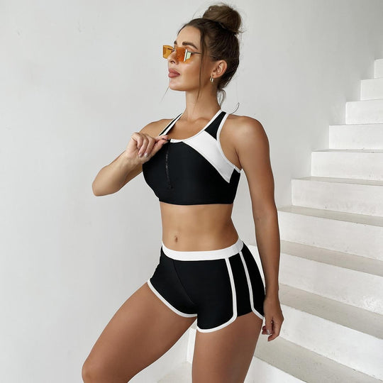 Heidi Mode | Split einfarbig Spleißen Bikini