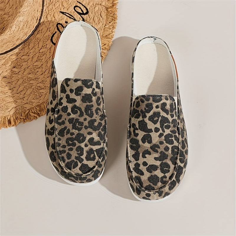 Heidi-Mode | Leinen Slipper, Hausschuhe mit Runder Zehe, Leichte Außenschuhe