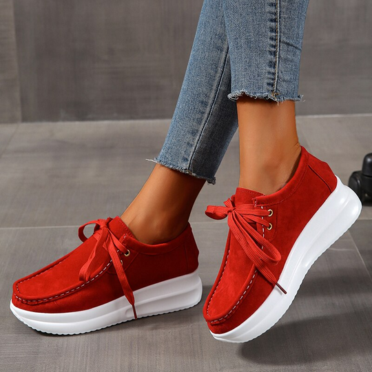 Heidi-Mode - Stilvolle dicke Wildlederschuhe