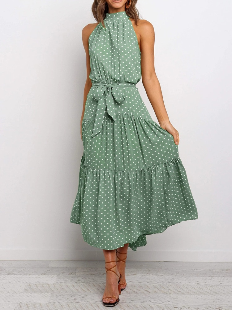 Sommerkleid mit Polka-Dot-Print