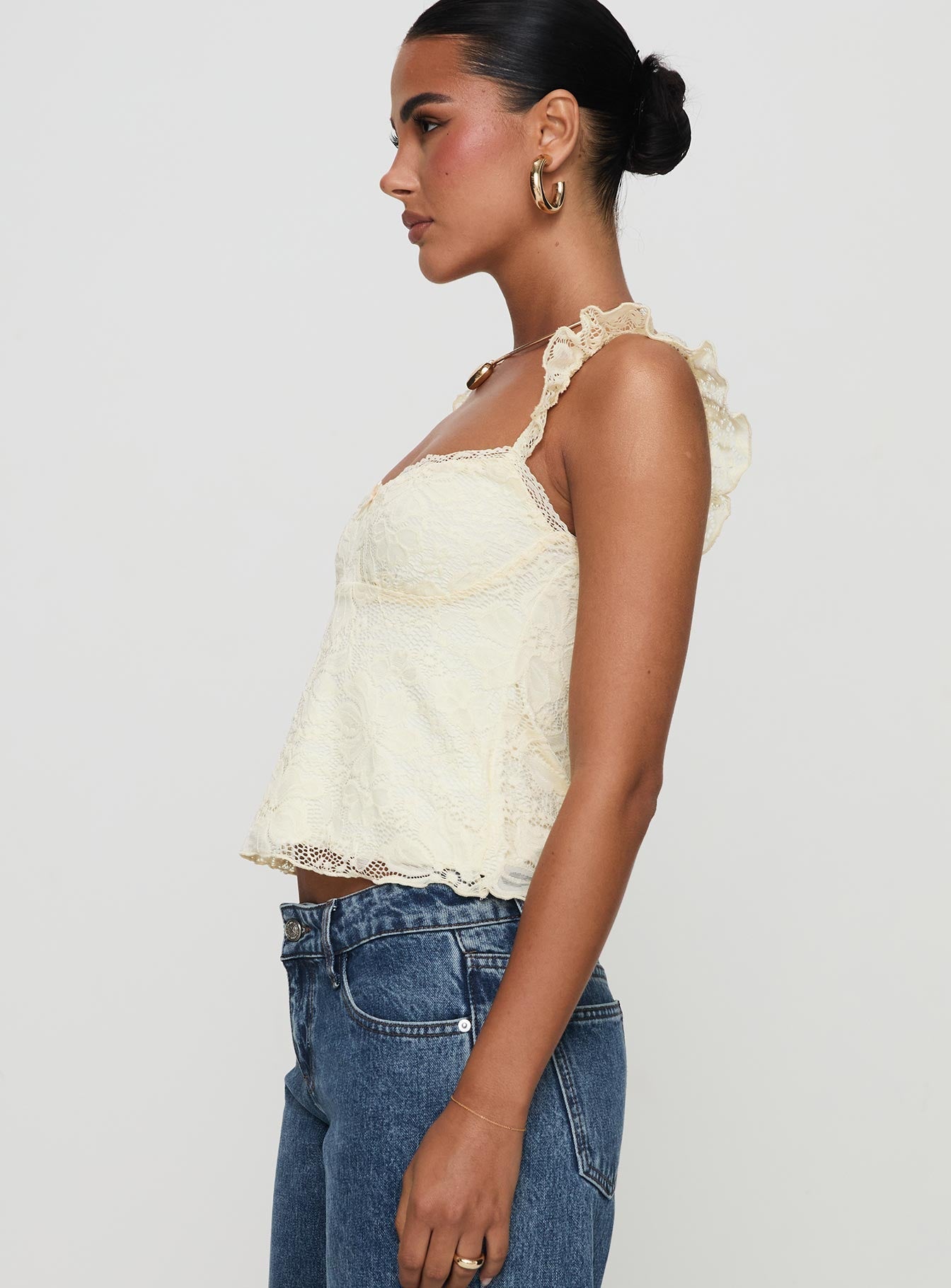 Heidi-Mode | Damen Zartes Spitzenoberteil Elegantes Design