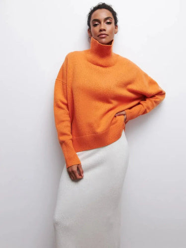 Heidi-Mode | Gestrickter Damenpullover mit O-Hals