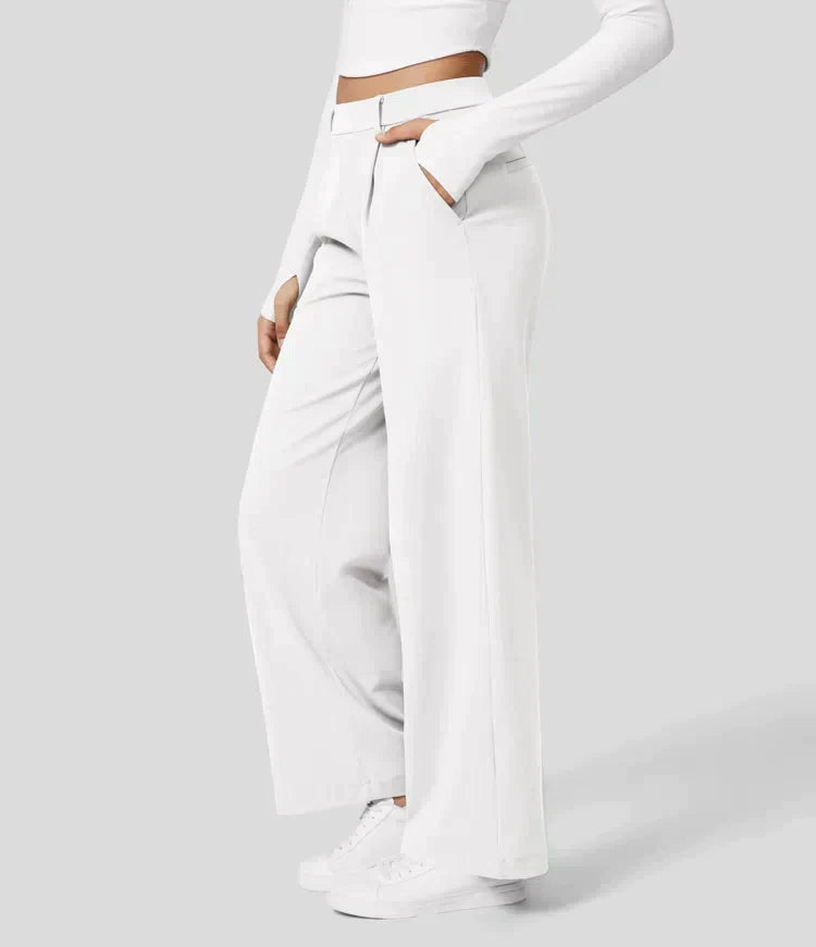 Heidi-Mode | Damen Stretch Hoch Taille Gerade Bein Hose