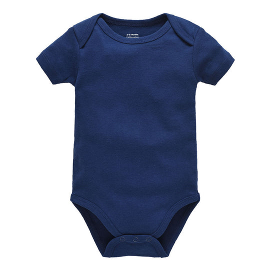 Kurzärmeliger Onesie aus einfarbiger Baumwolle