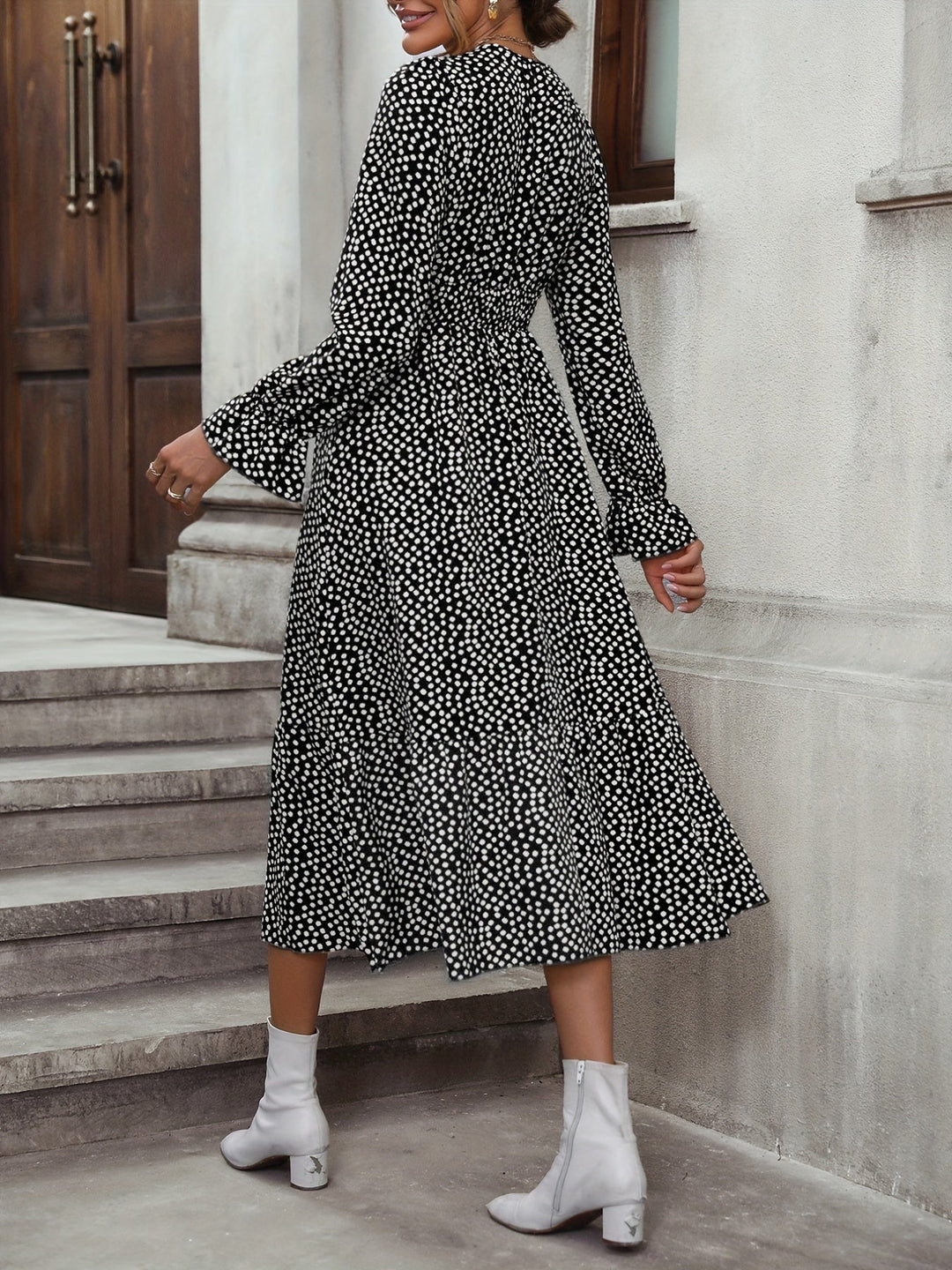 Kleid mit Pin-Dot-Print - Esmé