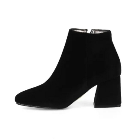 Heidi-Mode | Elegante Stiefeletten mit Quadratzehen und Hohem Absatz Damen Stiefeletten