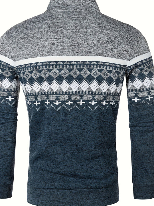 Heidi-Mode | Warmer Pullover mit Reißverschluss für Herren