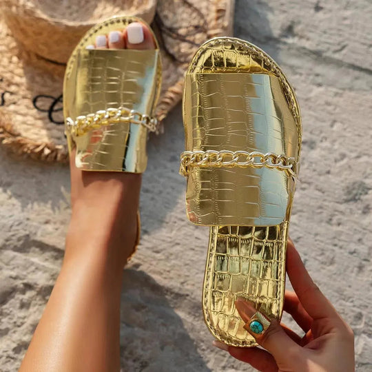 Heidi-Mode | Glamour Sandalen mit Kette – Luxus und Stil für den Sommer!