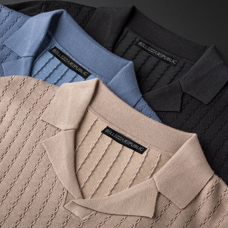 Heidi-Mode - Stilvolle und Atmungsaktive Herbst Polo Pullover für Herren