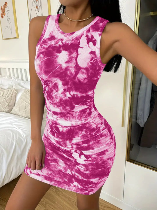 – figurbetontes kleid zum binden mit rundhalsausschnitt