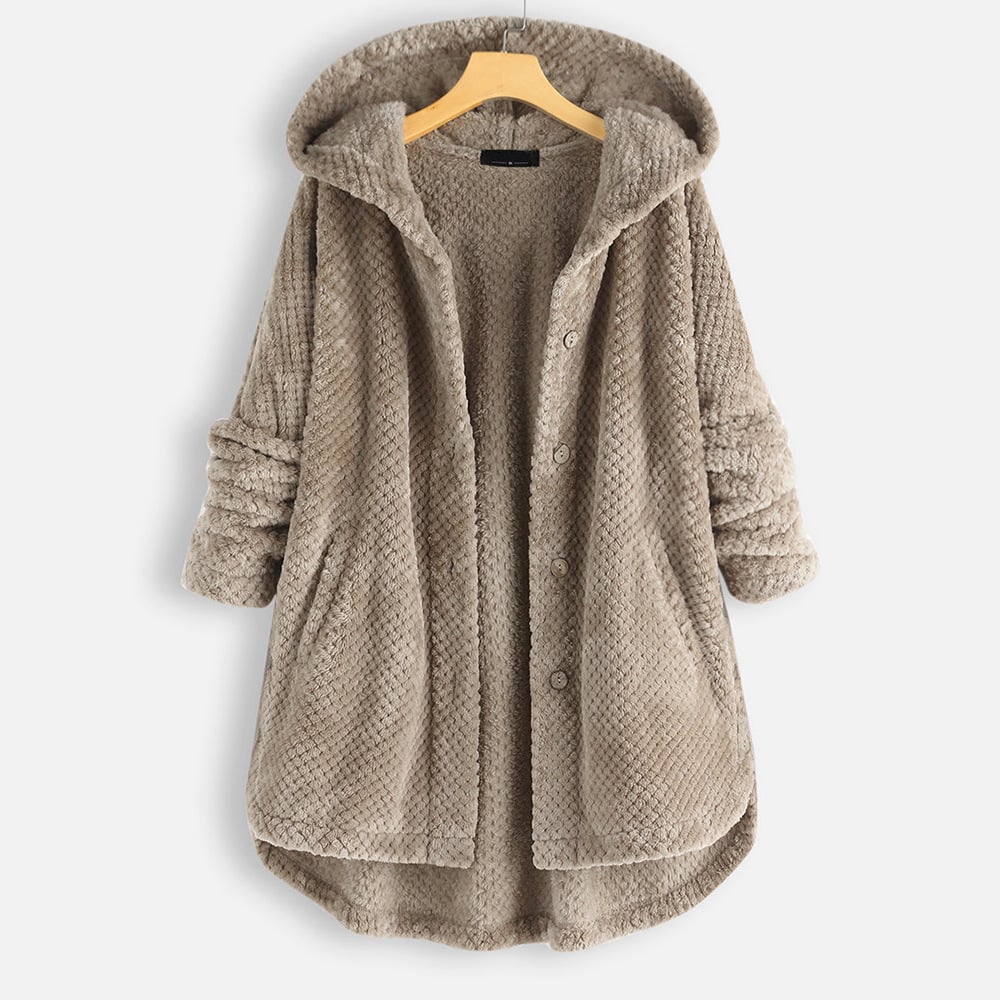 Heidi-Mode | Veste Chaude En Peluche Avec Capuche