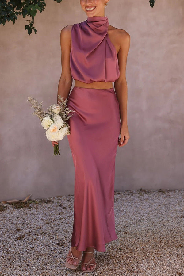 Heidi-Mode | Elegantes und Bequemes Top-Und-Langer-Rock-Set für Damen
